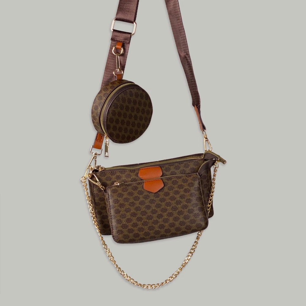 Multi pouch crossbody bag
